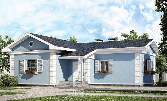 090-004-П Проект одноэтажного дома, бюджетный загородный дом из поризованных блоков Ульяновск | Проекты домов от House Expert