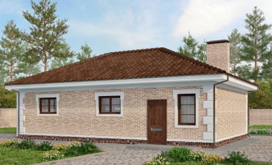 070-005-П Проект гаража из кирпича Димитровград | Проекты одноэтажных домов от House Expert