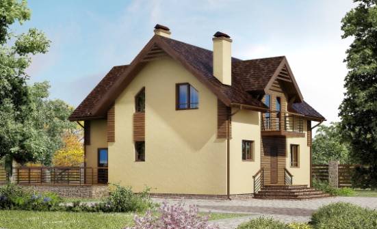 150-009-Л Проект двухэтажного дома мансардой, бюджетный коттедж из газобетона Ульяновск | Проекты домов от House Expert
