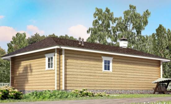 095-001-Л Проект одноэтажного дома, экономичный дом из бревен Димитровград | Проекты домов от House Expert