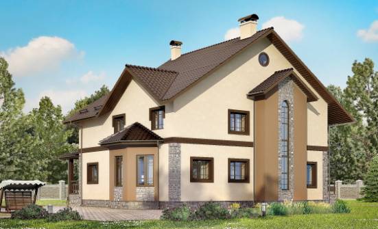 265-003-Л Проект двухэтажного дома, большой коттедж из газосиликатных блоков Ульяновск | Проекты домов от House Expert