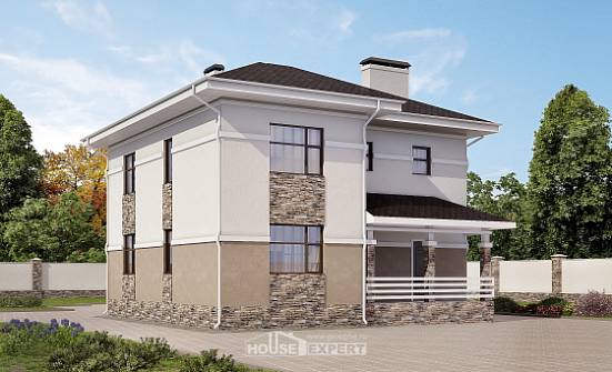 150-014-П Проект двухэтажного дома, бюджетный домик из арболита Ульяновск | Проекты домов от House Expert