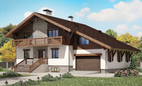 420-001-П Проект трехэтажного дома с мансардным этажом, гараж, уютный домик из кирпича Ульяновск | Проекты домов от House Expert
