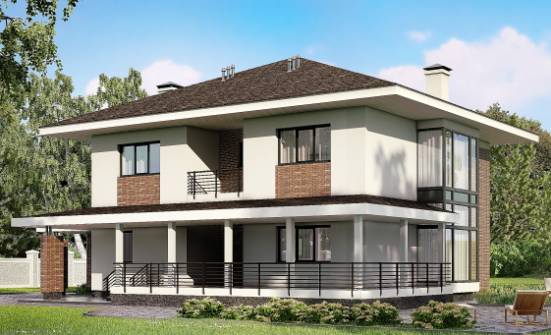 275-002-П Проект двухэтажного дома, гараж, современный дом из кирпича Димитровград | Проекты домов от House Expert