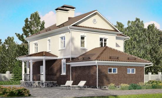 190-002-Л Проект двухэтажного дома, гараж, классический домик из пеноблока Ульяновск | Проекты домов от House Expert