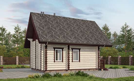 035-001-Л Проект бани из бревен Ульяновск | Проекты одноэтажных домов от House Expert