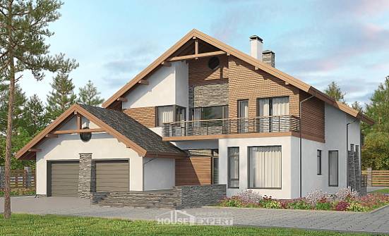 270-003-Л Проект двухэтажного дома мансардный этаж, гараж, уютный домик из теплоблока Ульяновск | Проекты домов от House Expert