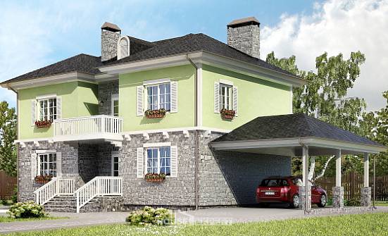 155-006-П Проект двухэтажного дома, гараж, современный дом из керамзитобетонных блоков Димитровград | Проекты домов от House Expert
