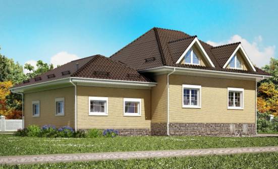400-001-П Проект трехэтажного дома мансардой, гараж, большой дом из газосиликатных блоков Ульяновск | Проекты домов от House Expert