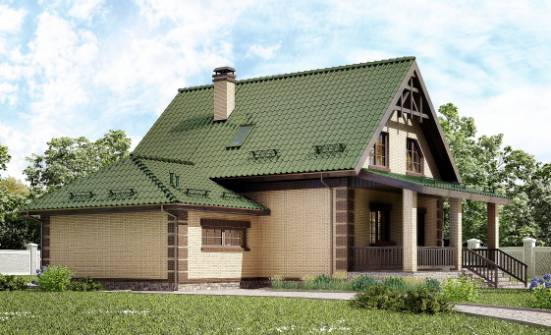 160-007-П Проект двухэтажного дома мансардой, гараж, доступный дом из арболита Димитровград | Проекты домов от House Expert