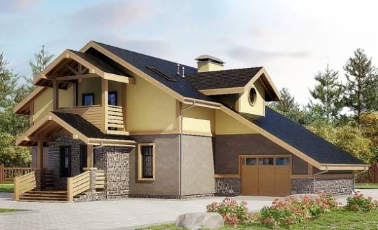 180-011-П Проект двухэтажного дома мансардой, гараж, доступный дом из пеноблока Димитровград | Проекты домов от House Expert