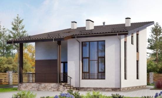140-005-П Проект двухэтажного дома с мансардой, доступный дом из поризованных блоков Димитровград | Проекты домов от House Expert