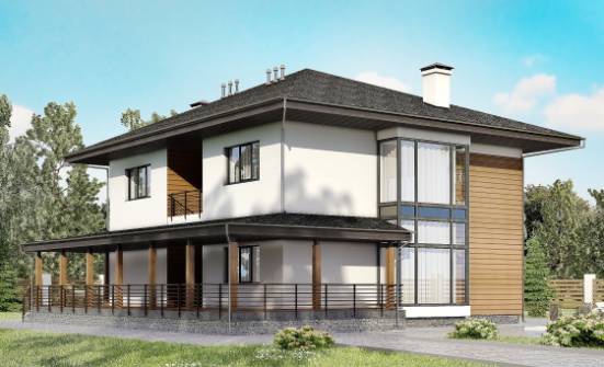 245-001-П Проект двухэтажного дома, современный домик из блока Димитровград | Проекты домов от House Expert