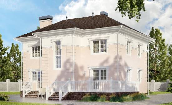 155-005-Л Проект двухэтажного дома, компактный дом из керамзитобетонных блоков Ульяновск | Проекты домов от House Expert