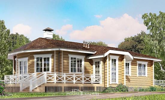 095-001-Л Проект одноэтажного дома, экономичный дом из бревен Димитровград | Проекты домов от House Expert