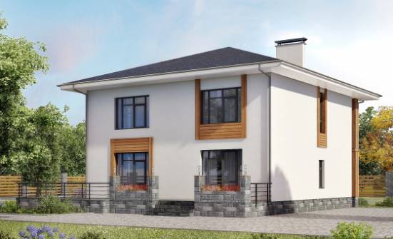 180-015-П Проект двухэтажного дома, доступный загородный дом из бризолита Димитровград | Проекты домов от House Expert