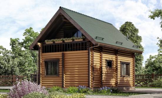 080-003-П Проект двухэтажного дома мансардный этаж, простой домик из дерева Ульяновск | Проекты домов от House Expert