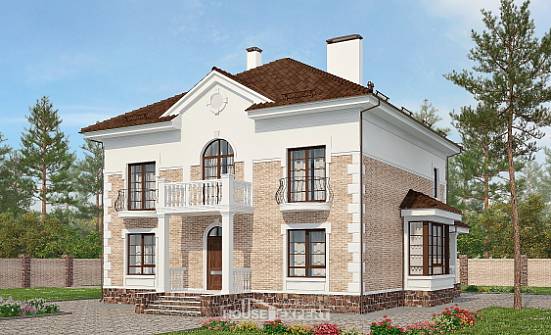 220-008-П Проект двухэтажного дома, уютный загородный дом из кирпича Ульяновск | Проекты домов от House Expert