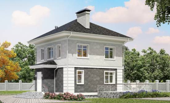 090-003-П Проект двухэтажного дома, современный загородный дом из твинблока Ульяновск | Проекты домов от House Expert