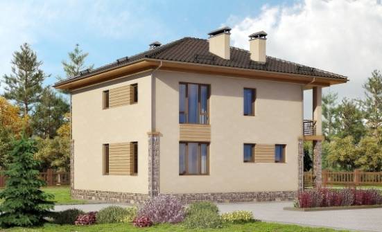 170-005-Л Проект двухэтажного дома, бюджетный домик из пеноблока Ульяновск | Проекты домов от House Expert