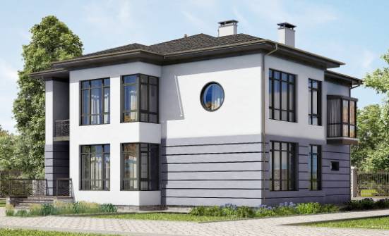 300-006-Л Проект двухэтажного дома и гаражом, классический загородный дом из кирпича Димитровград | Проекты домов от House Expert