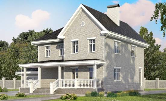 190-001-Л Проект двухэтажного дома, гараж, уютный домик из кирпича Димитровград | Проекты домов от House Expert