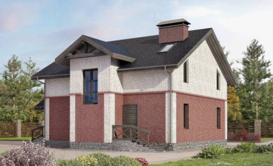 160-014-Л Проект двухэтажного дома, небольшой домик из керамзитобетонных блоков Ульяновск | Проекты домов от House Expert