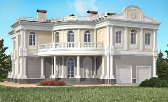 505-001-П Проект двухэтажного дома и гаражом, классический домик из поризованных блоков Димитровград | Проекты домов от House Expert