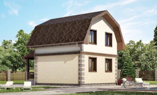 070-004-П Проект двухэтажного дома с мансардой, миниатюрный домик из блока Димитровград | Проекты домов от House Expert