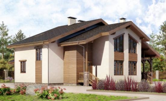 240-003-П Проект двухэтажного дома с мансардой, просторный коттедж из кирпича Димитровград | Проекты домов от House Expert