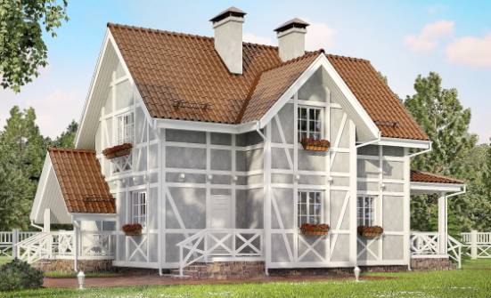 160-003-Л Проект двухэтажного дома с мансардным этажом, простой домик из газобетона Димитровград | Проекты домов от House Expert