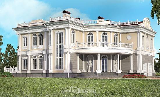 505-001-П Проект двухэтажного дома и гаражом, классический домик из поризованных блоков Димитровград | Проекты домов от House Expert