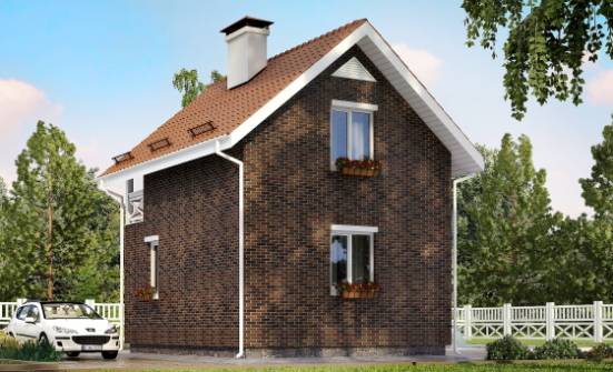 045-001-Л Проект двухэтажного дома с мансардным этажом, махонький дом из теплоблока Димитровград | Проекты домов от House Expert