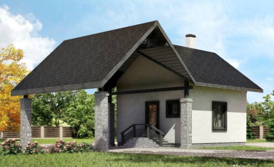 060-001-П Проект двухэтажного дома мансардой, гараж, крохотный дом из газосиликатных блоков Ульяновск | Проекты домов от House Expert