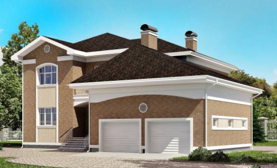335-002-П Проект двухэтажного дома, гараж, современный коттедж из кирпича Димитровград | Проекты домов от House Expert