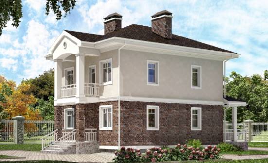 120-001-Л Проект трехэтажного дома, классический домик из теплоблока Ульяновск | Проекты домов от House Expert