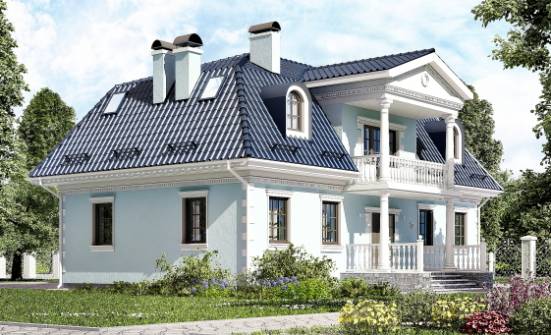 210-004-Л Проект двухэтажного дома мансардой, средний домик из газосиликатных блоков Димитровград | Проекты домов от House Expert