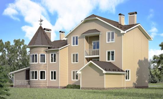 555-001-Л Проект трехэтажного дома мансардой, гараж, красивый дом из бризолита Ульяновск | Проекты домов от House Expert
