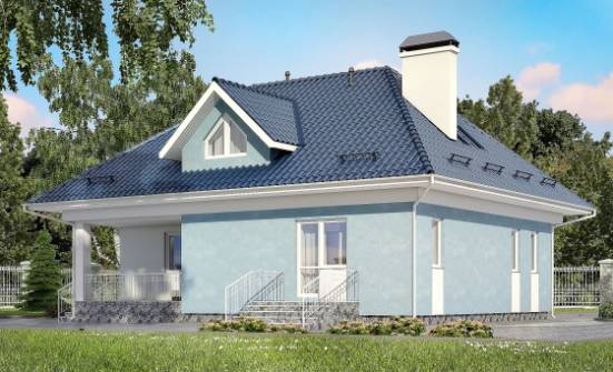 200-002-П Проект двухэтажного дома с мансардным этажом, уютный домик из блока Ульяновск | Проекты домов от House Expert