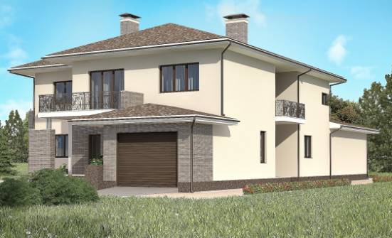 500-001-П Проект трехэтажного дома, гараж, классический дом из кирпича Ульяновск | Проекты домов от House Expert