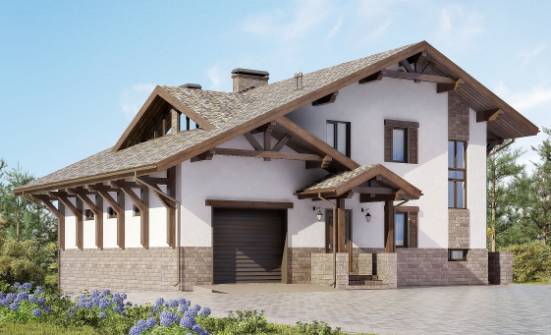 305-002-П Проект трехэтажного дома мансардой, классический загородный дом из кирпича Ульяновск | Проекты домов от House Expert