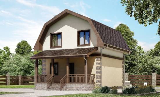 070-004-П Проект двухэтажного дома с мансардой, миниатюрный домик из блока Димитровград | Проекты домов от House Expert