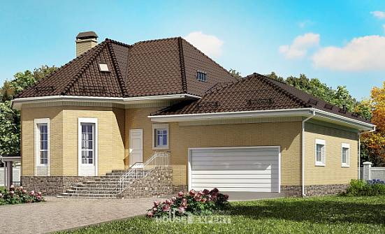 400-001-П Проект трехэтажного дома мансардой, гараж, большой дом из газосиликатных блоков Ульяновск | Проекты домов от House Expert