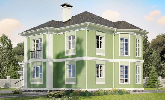 170-001-Л Проект двухэтажного дома, гараж, бюджетный загородный дом из бризолита Димитровград | Проекты домов от House Expert