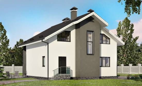 150-005-Л Проект двухэтажного дома мансардой, недорогой дом из арболита Димитровград | Проекты домов от House Expert