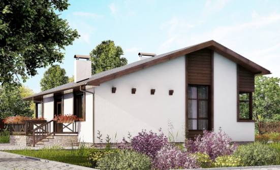 110-003-П Проект одноэтажного дома, компактный загородный дом из газобетона Ульяновск | Проекты домов от House Expert