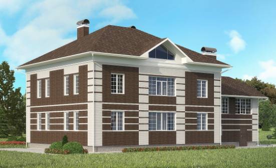 505-002-Л Проект трехэтажного дома, гараж, современный домик из кирпича Димитровград | Проекты домов от House Expert