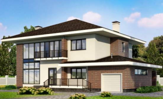 275-002-П Проект двухэтажного дома, гараж, современный дом из кирпича Димитровград | Проекты домов от House Expert