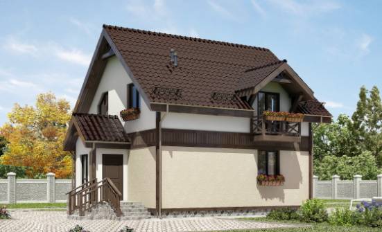 105-001-П Проект двухэтажного дома с мансардой, простой дом из бризолита Димитровград | Проекты домов от House Expert