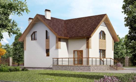 150-009-П  Проект двухэтажного дома мансардный этаж, уютный домик из керамзитобетонных блоков Ульяновск | Проекты домов от House Expert